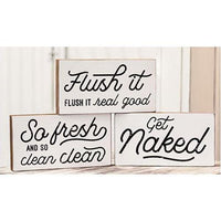 Get Naked Wood Block 3 Asstd - The Fox Decor