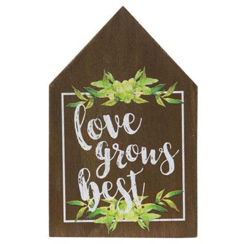 3 Set Love Grows Best In Little Houses Blocks - The Fox Decor
