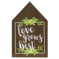 3 Set Love Grows Best In Little Houses Blocks - The Fox Decor