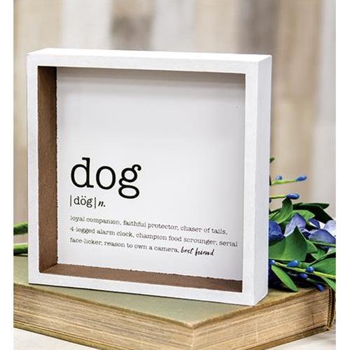 Dog Definition Shadowbox Sign - The Fox Decor