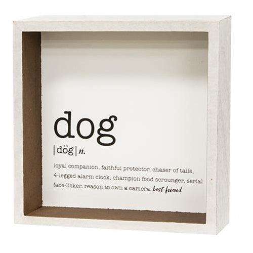 Dog Definition Shadowbox Sign - The Fox Decor