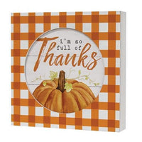 Full of Thanks Box Sign - The Fox Decor