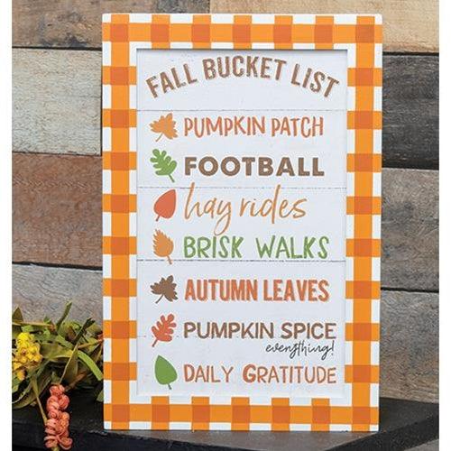 Fall Bucket List Sign - The Fox Decor