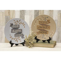 Our Happy Home Plate 2 Asstd - The Fox Decor