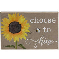 Choose to Shine Sunflower Block - The Fox Decor