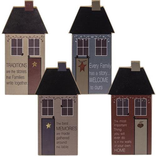 Family Traditions Chunky House 4 Asstd - The Fox Decor