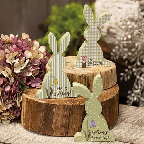 Hello Spring Chunky Bunny 3 Asstd - The Fox Decor