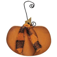 Short Pumpkin Ornament w Ribbon - The Fox Decor