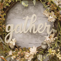 Hanging Ivory Script Gather Sign - The Fox Decor