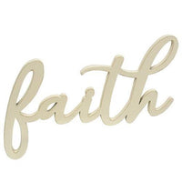 Hanging Ivory Script Faith Sign - The Fox Decor