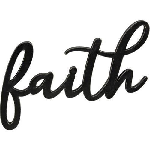 Hanging Black Script Faith Sign - The Fox Decor