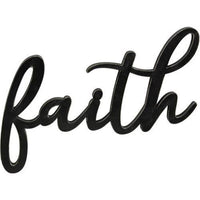 Hanging Black Script Faith Sign - The Fox Decor