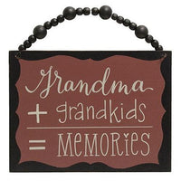 Grandparent Math Beaded Sign 2 Asstd - The Fox Decor