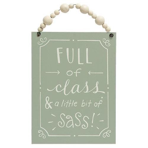 Full of Class & Sass Beaded Sign - The Fox Decor