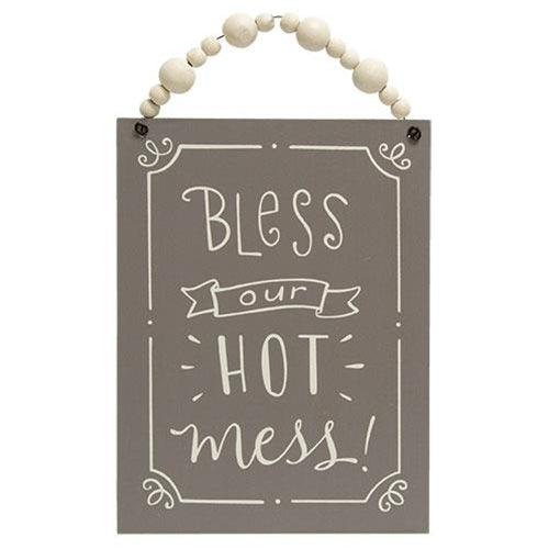 Bless Our Hot Mess Beaded Sign - The Fox Decor