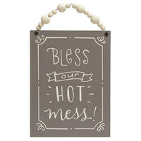 Bless Our Hot Mess Beaded Sign - The Fox Decor