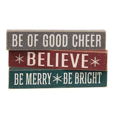 Christmas Rules Block 3 Asstd - The Fox Decor