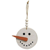 3 Set Happy Beaded Snowhead Ornaments - The Fox Decor