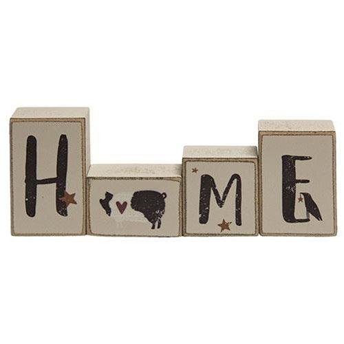 4 Set Primitive Home Letter Blocks - The Fox Decor