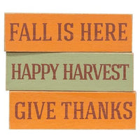 Happy Harvest Skinny Mini Block 3 Asstd - The Fox Decor