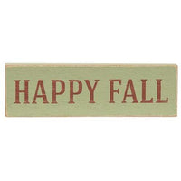 Happy Fall Skinny Mini Block 3 Asstd - The Fox Decor