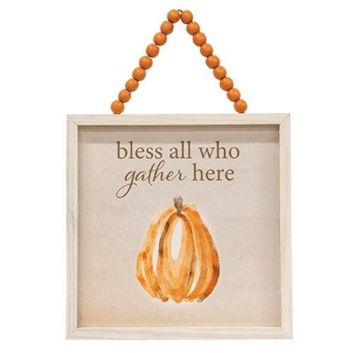 Bless All Beaded Sign 2 Asstd - The Fox Decor