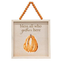 Bless All Beaded Sign 2 Asstd - The Fox Decor