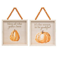 Bless All Beaded Sign 2 Asstd - The Fox Decor