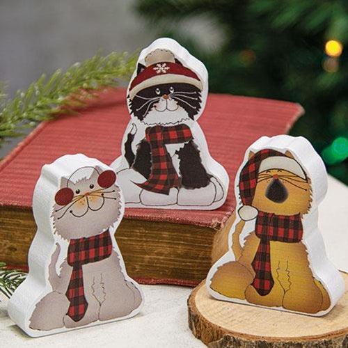 Chunky Christmas Kitty 3 Asstd - The Fox Decor