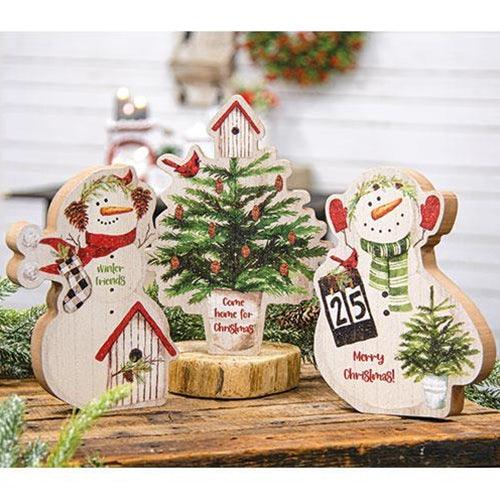Come Home For Christmas Chunky Tree Sitter - The Fox Decor