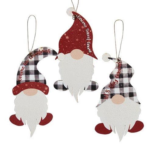 3 Set Santa Gnome Ornaments - The Fox Decor