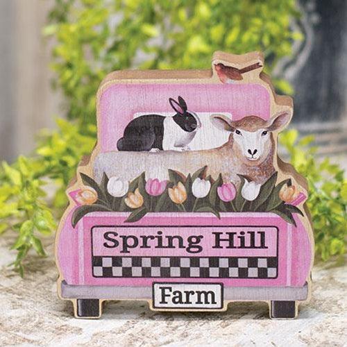 Spring Hill Farm Chunky Wood Truck Sitter - The Fox Decor