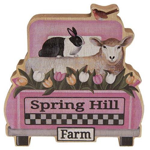 Spring Hill Farm Chunky Wood Truck Sitter - The Fox Decor