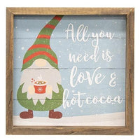 Hot Cocoa Gnome Slat Frame - The Fox Decor