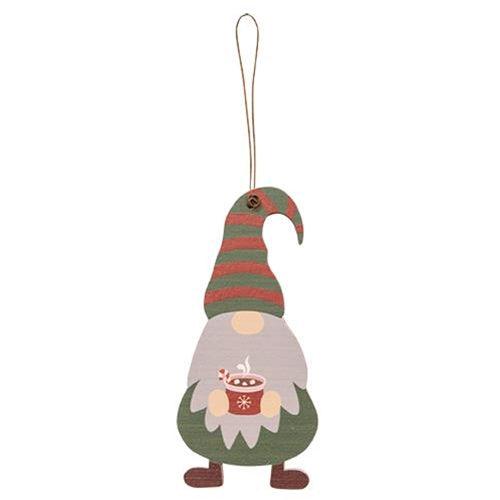 4 Set Wooden Winter Gnome Ornaments - The Fox Decor