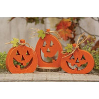 3 Set Cutout Jack O Lantern Chunky Sitters - The Fox Decor