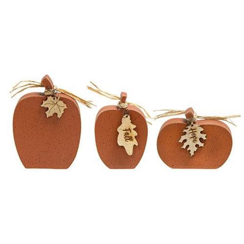 3 Set Chunky Reversible Pumpkin Sitters - The Fox Decor