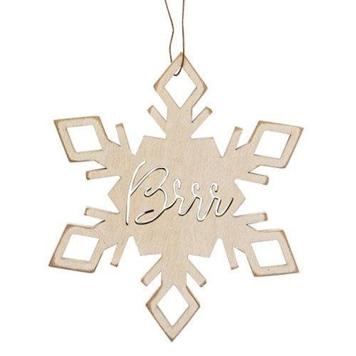 2 Set Brr & Hope Snowflake Ornaments - The Fox Decor