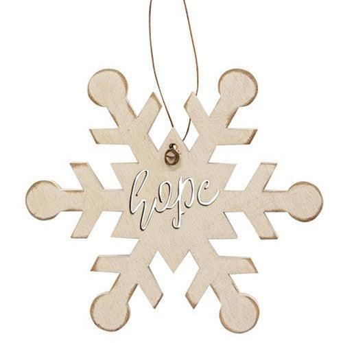 2 Set Brr & Hope Snowflake Ornaments - The Fox Decor