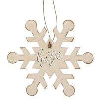 2 Set Brr & Hope Snowflake Ornaments - The Fox Decor