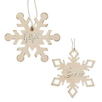 2 Set Brr & Hope Snowflake Ornaments - The Fox Decor