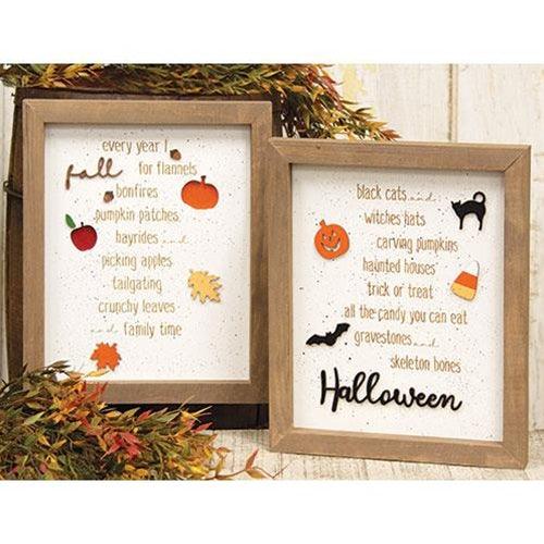 Black Cats and Witches Hats Dimensional Wooden Sign - The Fox Decor