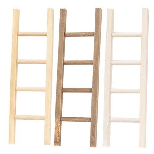 Medium Wooden Ladder 3 Asstd - The Fox Decor