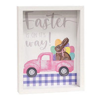 Easter is On It's Way Inset Box Sign - The Fox Decor