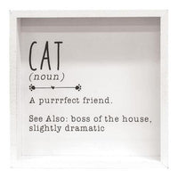 Cat Definition Framed Box Sign - The Fox Decor