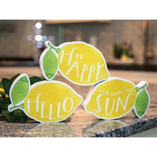 Be Happy Chunky Lemon Sitter 3 Asstd - The Fox Decor