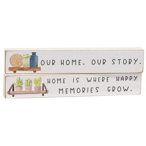 Our Home Our Story Mini Stick 2 Asstd - The Fox Decor