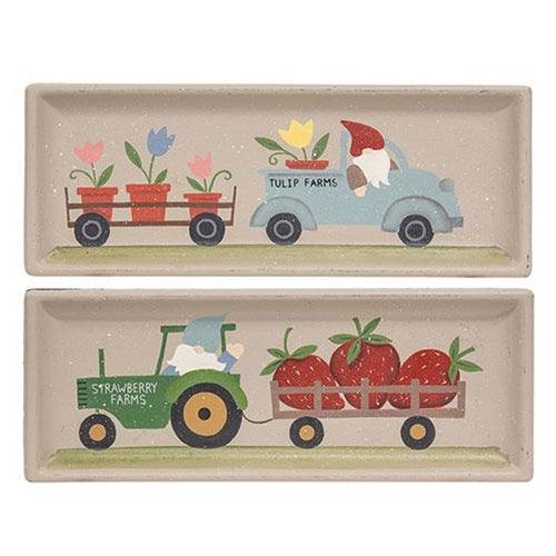 Farmer Gnome Tray 2 Asstd - The Fox Decor
