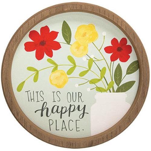 Home Is Where We Bloom Round Sign 2 Asstd - The Fox Decor