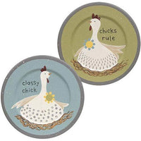 Classy Chick Plate 2 Asstd - The Fox Decor